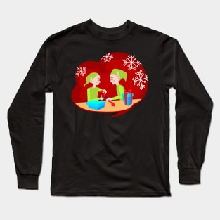 Elves wrapping presents Long Sleeve T-Shirt